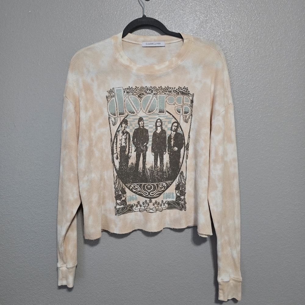 Daydreamer The Doors 1968 band tee thermal cropped waffle knit - Picture 2 of 8